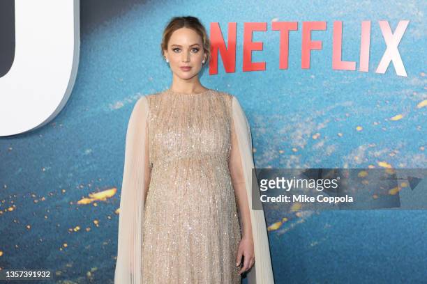 Actress Jennifer Lawrence attends Netflix's "Don't Look Up" World Premiere on December 05, 2021 in New York City.