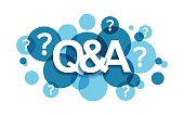 Q&A banner icon in flat style. Question and answer vector illustration on white isolated background. Communication sign business concept.