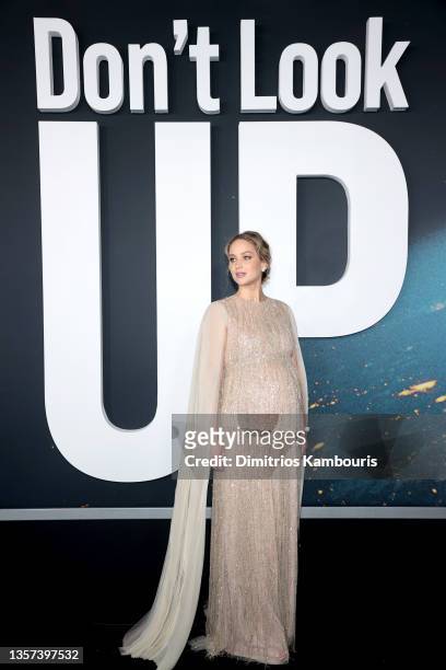 Jennifer Lawrence attends the "Don't Look Up" World Premiere at Jazz at Lincoln Center on December 05, 2021 in New York City.