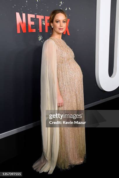 Jennifer Lawrence attends the "Don't Look Up" World Premiere at Jazz at Lincoln Center on December 05, 2021 in New York City.