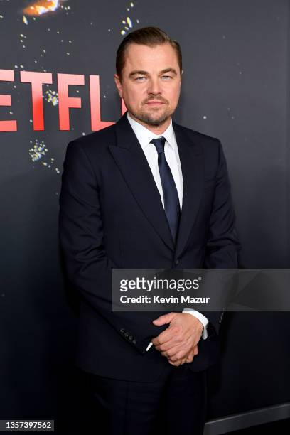 Leonardo DiCaprio attends the "Don't Look Up" World Premiere at Jazz at Lincoln Center on December 05, 2021 in New York City.