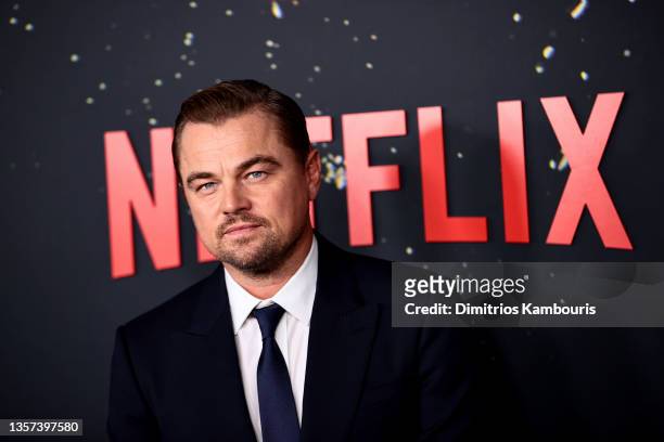 Leonardo DiCaprio attends the "Don't Look Up" World Premiere at Jazz at Lincoln Center on December 05, 2021 in New York City.