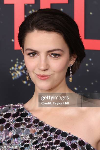 Ella Hunt attends the world premiere of Netflix's "Don't Look Up" at Jazz at Lincoln Center on December 05, 2021 in New York City.