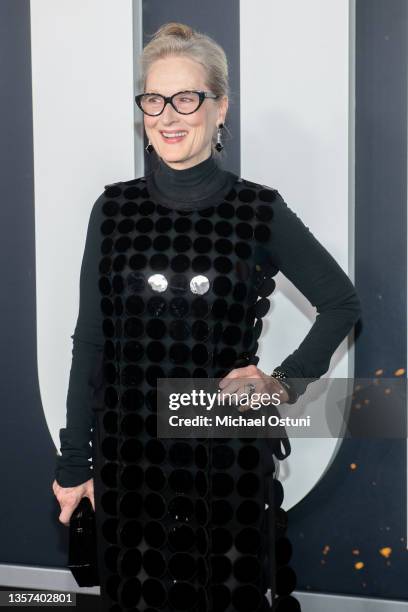 Meryl Streep at the World Premiere Of Netflix's "Don't Look Up" at Jazz at Lincoln Center on December 05, 2021 in New York City.