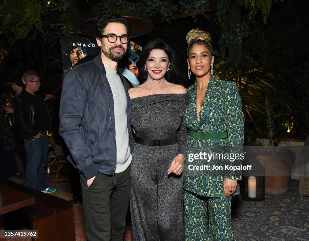 Steven Strait, Shohreh Aghdashloo, and Dominique Tipper attend "The Expanse" Season 6 Cast and Creator Dinner on December 05, 2021 in West Hollywood,...