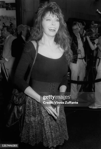 American actress Cassandra Peterson attends the Hollywood premiere of 'Big Top Pee-wee' at the Mann's Chinese Theatre in Los Angeles, California,...