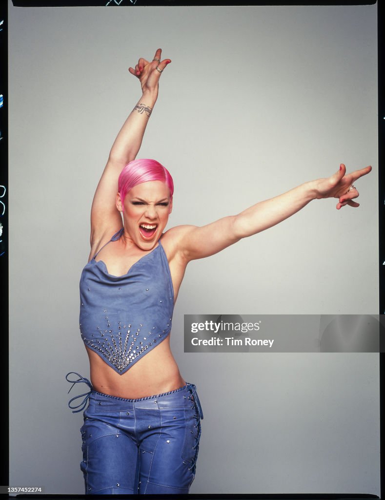 Pink Real Version American singer and songwriter Pink, studio portrait, London, 2002 ...