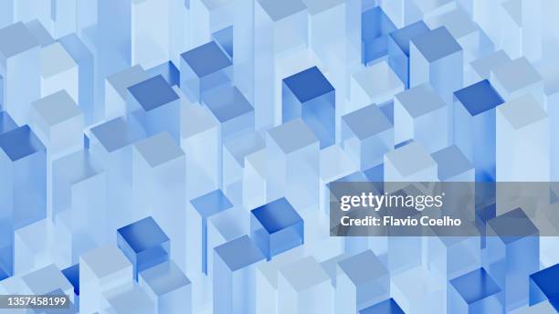 abstract aerial view of 3d buildings - town stock illustrations stockfoto's en -beelden