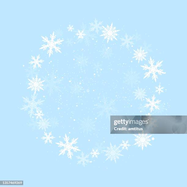 snowflakes circle - ice exploding stock illustrations