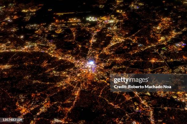 city lights in usa - power grid stock pictures, royalty-free photos & images