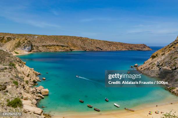 praia de canhoca,high angle view of beach against blue sky,benguela,angola - angola stock pictures, royalty-free photos & images