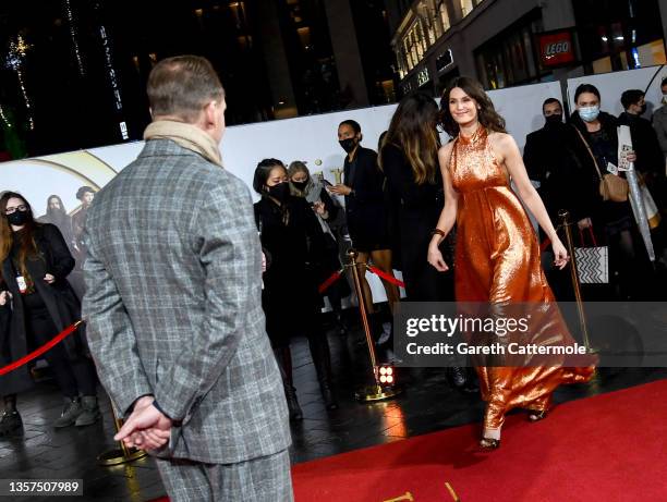 Ralph Fiennes and Gemma Arterton attend the World Premiere screening of Twentieth Century Studios' "The King's Man" at Cineworld Leicester Square on...