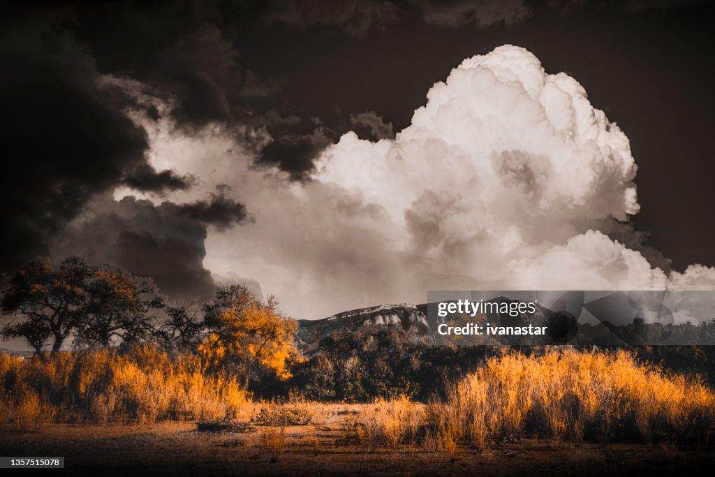 Sandia Mountains in New Mexico at Sunset