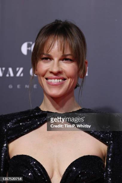 Hilary Swank attends the Cyrano premiere during the Red Sea International Film Festival on December 06, 2021 in Jeddah, Saudi Arabia.