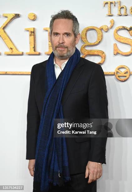 Tom Hollander attends the World Premiere of "The King's Man" at Cineworld Leicester Square on December 06, 2021 in London, England.