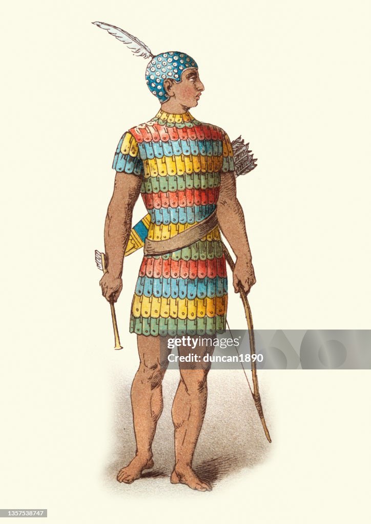 Ancien Soldat Égyptien De Tir À Larc Archer Armure Déchelle Arc Flèche  Illustration - Getty Images