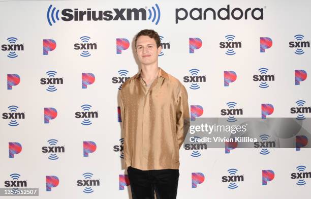 Ansel Elgort attends SiriusXM's Town Hall with the Cast of "West Side Story" Hosted By SiriusXM's Jess Cagle at the SiriusXM Studios on December 06,...