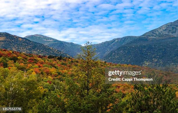 mt. washington the highest peak in the north east usa during autumn. - ニューハンプシャー州 ワシントン山 ストックフォトと画像