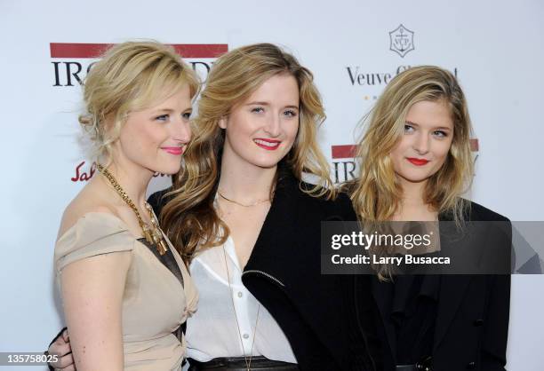 Mamie Gummer, Grace Gummer, Louisa Gummer attend the "The Iron Lady" New York premiere at the Ziegfeld Theater on December 13, 2011 in New York City.