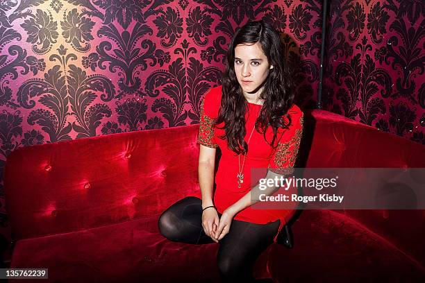 Ximena Sarinana poses for a portrait backstage after her performance at Rockwood Music Hall on December 13, 2011 in New York City.