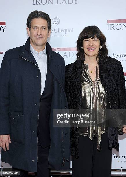 Jamie Rubin and Christiane Amanpour attend the "The Iron Lady" New York premiere at the Ziegfeld Theater on December 13, 2011 in New York City.