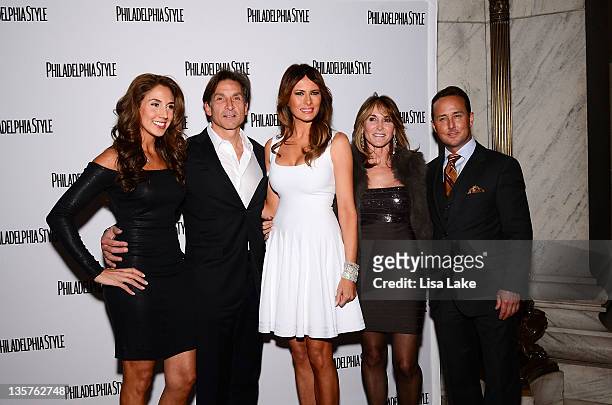 Lauren O'Dorisio, Craig Spencer, Melania Trump, BJ Spenser and John Colabelli at the Philadelphia Style Magazine cover event hosted by Melania Trump...