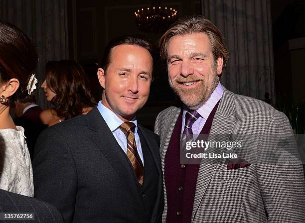 John Colabelli and Howard Eskin attend the Philadelphia Style Magazine cover event hosted by Melania Trump at Ritz Carlton Hotel on December 13, 2011...