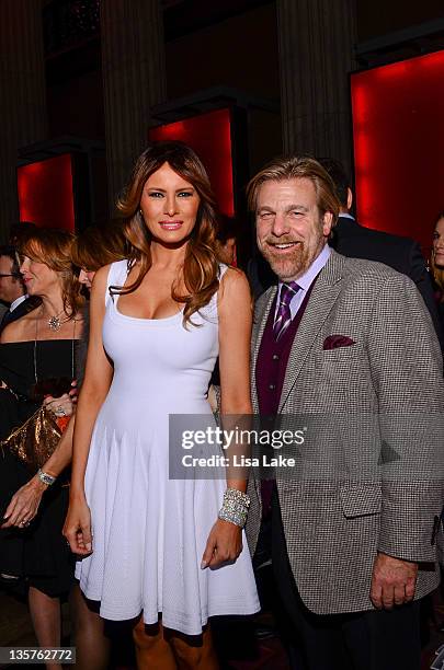 Melania Trump and Howard Eskin attend The Philadelphia Style Magazine cover event hosted by Melania Trump at Ritz Carlton Hotel on December 13, 2011...