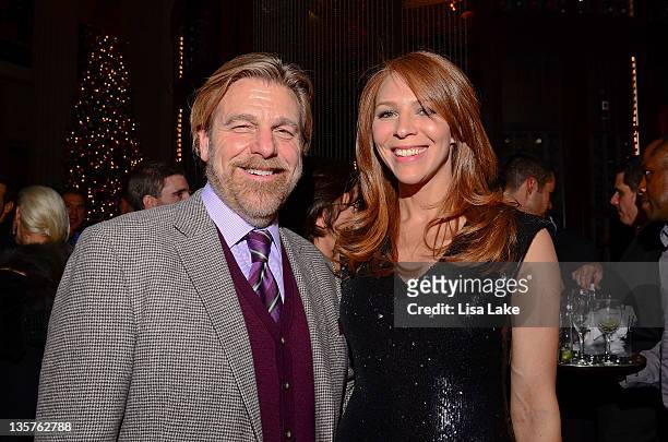 Howard Eskin and Kristin Munro attend the Philadelphia Style Magazine cover event hosted by Melania Trump at Ritz Carlton Hotel on December 13, 2011...
