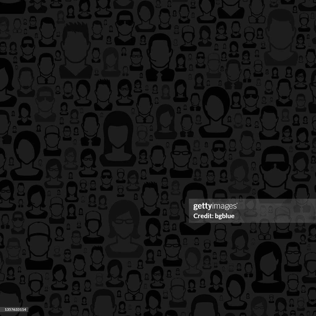 Abstract People Pattern Background Abstract Black Background People Pattern High-Res Vector Graphic ...