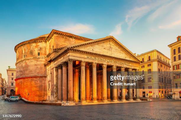 panthéon, rome, italie - panthéon photos et images de collection