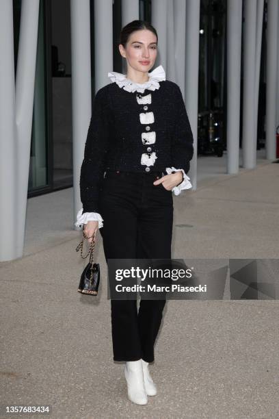 Maria Valverde attends the Chanel Metiers D'Art 2021-2022 show at Le 19M on December 07, 2021 in Paris, France.