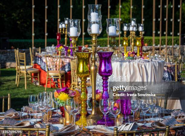 table decoration - tavolo stockfoto's en -beelden