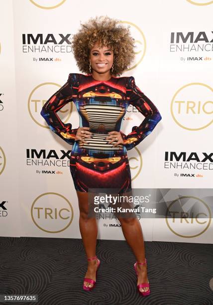 Fleur East attends the TRIC Christmas lunch at 8 Northumberland Avenue on December 07, 2021 in London, England.