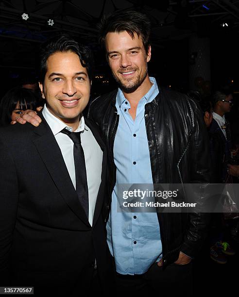 Omar Amanat, CEO of Charity Dreams and actor Josh Duhamel attend APL.De.Ap's Birthday Celebration and Launch of Charity Dreams at The Conga Room at...