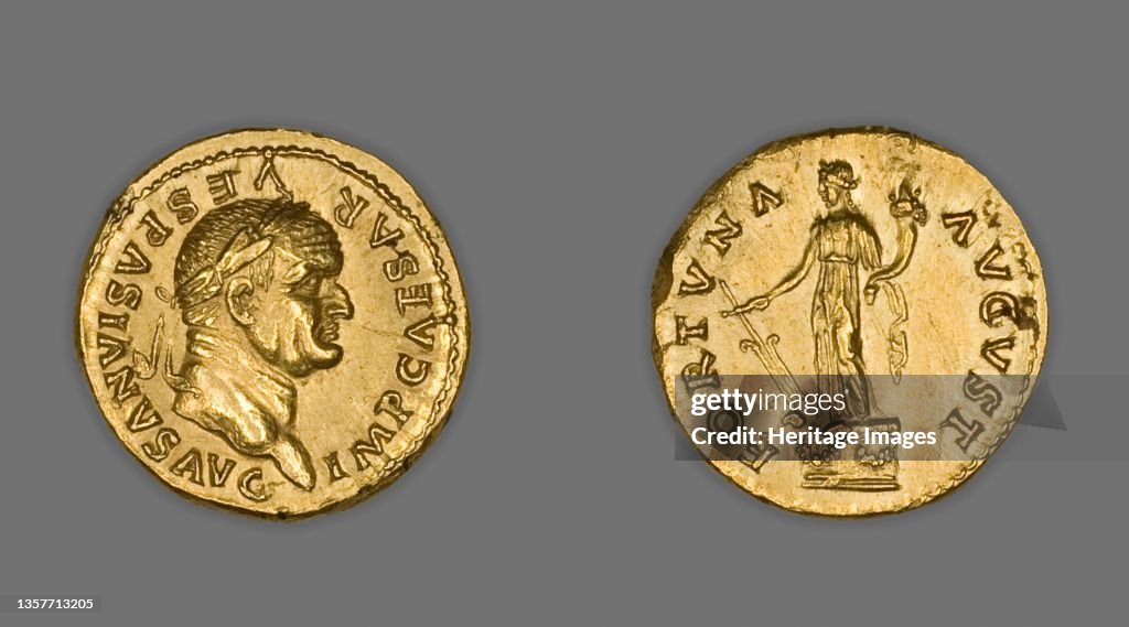 Aureus (Coin) Portraying Emperor Vespasian