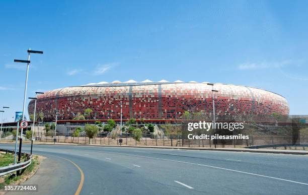 world cup football stadium, johannesburg, cape peninsula, south africa - gauteng province stock pictures, royalty-free photos & images