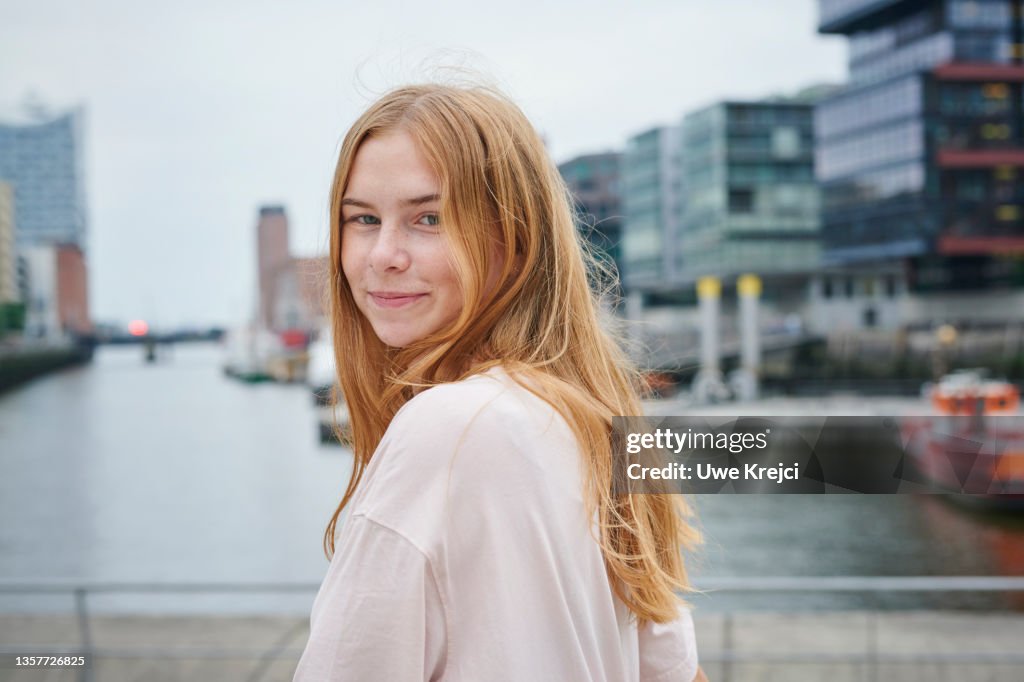 Portrait of young woman