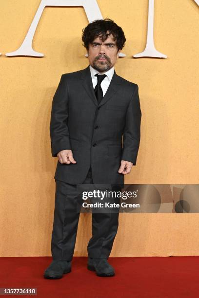 Peter Dinklage attends the UK Premiere of "Cyrano" at Odeon Luxe Leicester Square on December 07, 2021 in London, England.