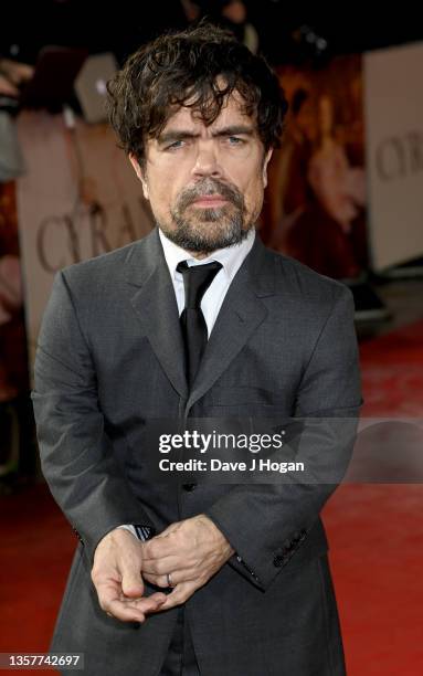 Peter Dinklage attends the UK Premiere of "Cyrano" at Odeon Luxe Leicester Square on December 07, 2021 in London, England.