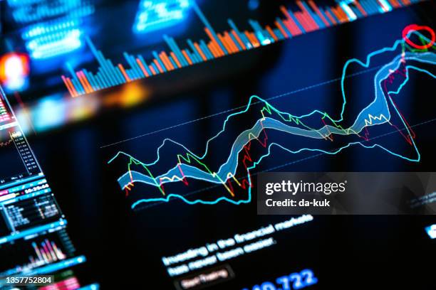 sfondo dei grafici di trading - line graph foto e immagini stock