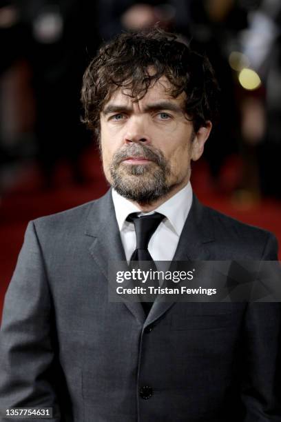 Peter Dinklage attends the UK Premiere of "CYRANO" at Odeon Luxe Leicester Square on December 07, 2021 in London, England.