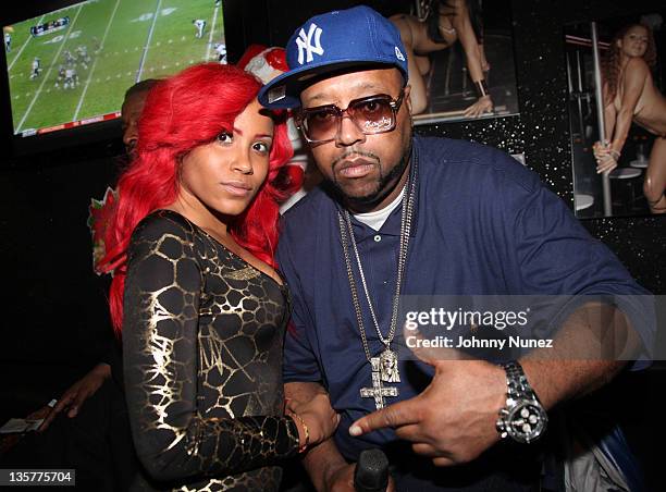 Mizz DR and DJ Kay Slay visit Sue's Rendezvous on December 13, 2011 in Mount Vernon, New York.