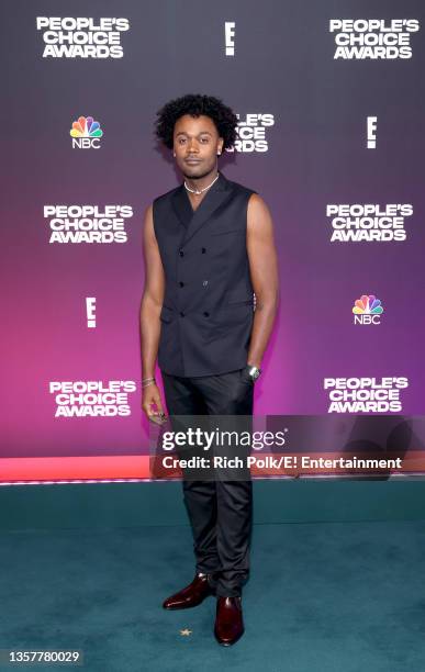 Pictured: Echo Kellum arrives to the 2021 People's Choice Awards held at Barker Hangar on December 7, 2021 in Santa Monica, California.