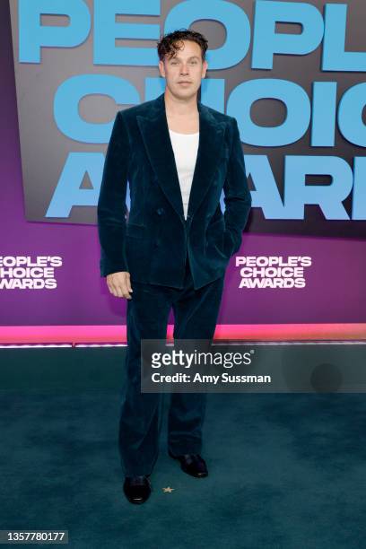 Kevin Alejandro attends the 47th Annual People's Choice Awards at Barker Hangar on December 07, 2021 in Santa Monica, California.