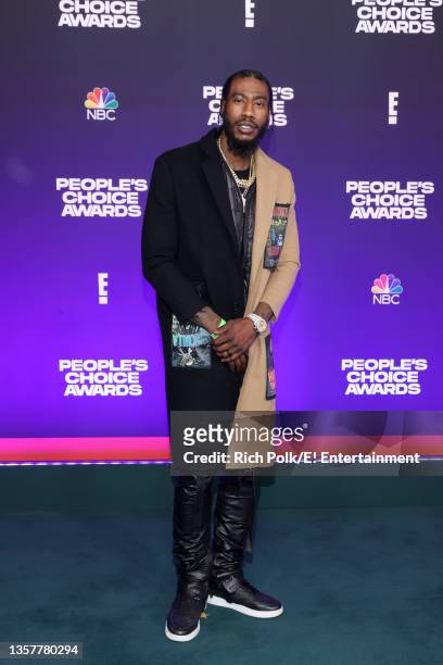 Pictured: Iman Shumpert arrives to the 2021 People's Choice Awards held at Barker Hangar on December 7, 2021 in Santa Monica, California.