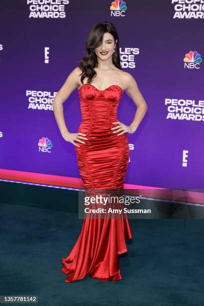 Charli D'Amelio attends the 47th Annual People's Choice Awards at Barker Hangar on December 07, 2021 in Santa Monica, California.