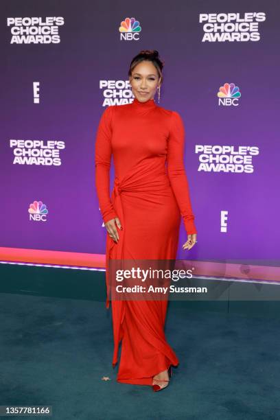 Candice Patton attends the 47th Annual People's Choice Awards at Barker Hangar on December 07, 2021 in Santa Monica, California.