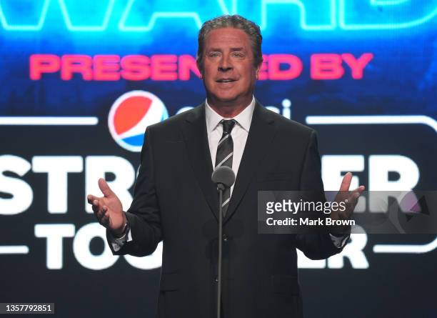 Dan Marino Speaks onstage during The 2021 Sports Illustrated Awards at Seminole Hard Rock Hotel & Casino on December 07, 2021 in Hollywood, Florida.