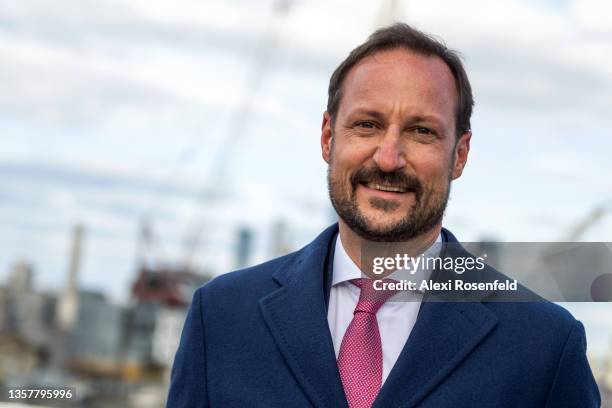 Crown Prince Haakon Of Norway visits Norges Bank Investment Management Hudson Square property on December 07, 2021 of New York City. Crown Prince...